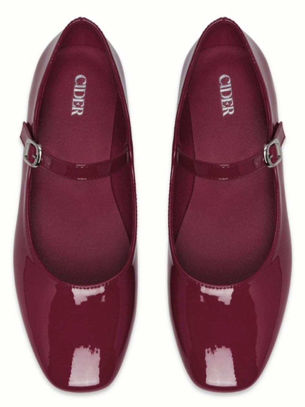 CIDER Red Patent leather mary janes flats / 38